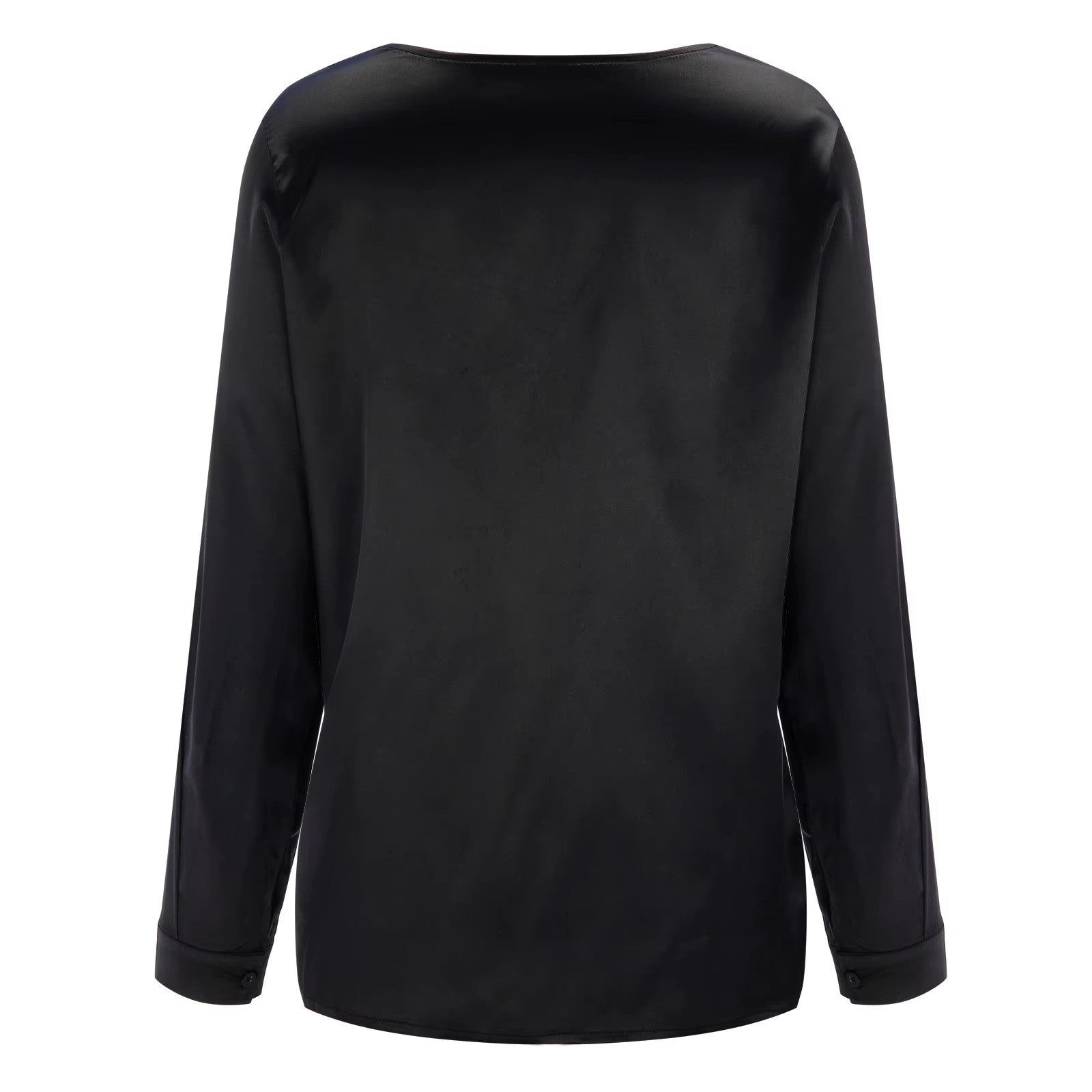 LILIA – CAMISA DE RASO CON ESCOTE PROFUNDO