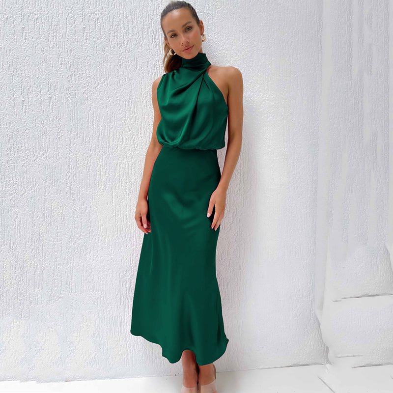 LIA VESTIDO LARGO SATINADO