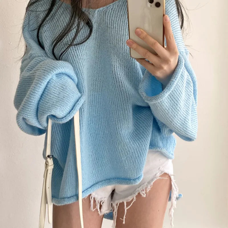 SUÉTER AMPLIO CON ESCOTE EN V – COMODIDAD Y ESTILO EN UN SOLO LOOK