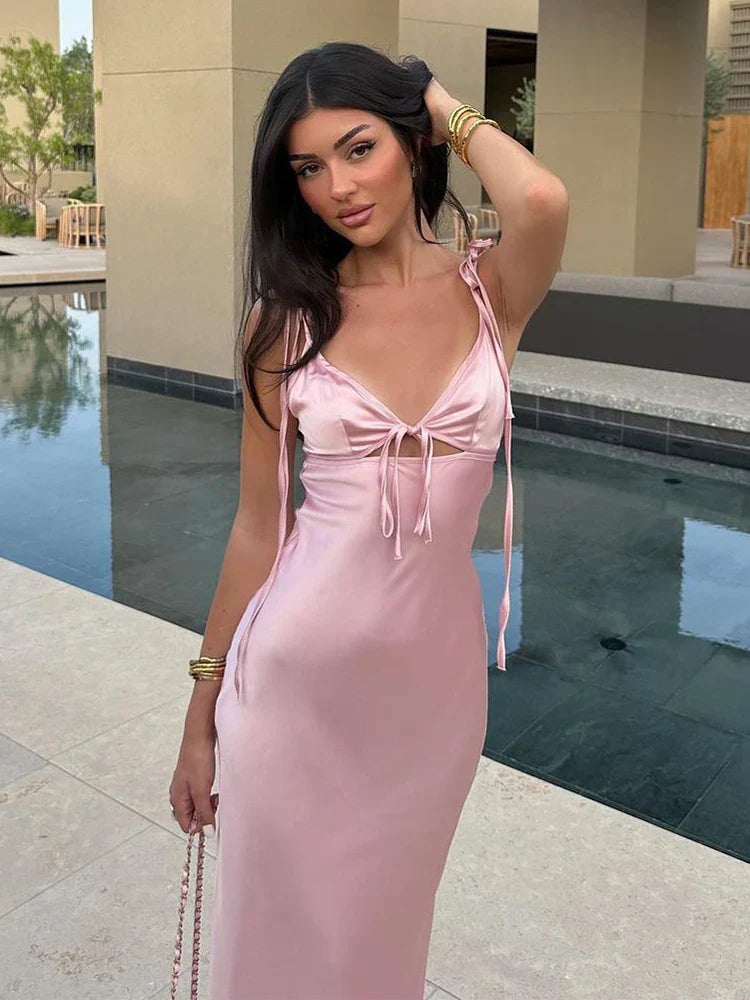 Bellamy | Vestido Maxi de Satén Sin Mangas