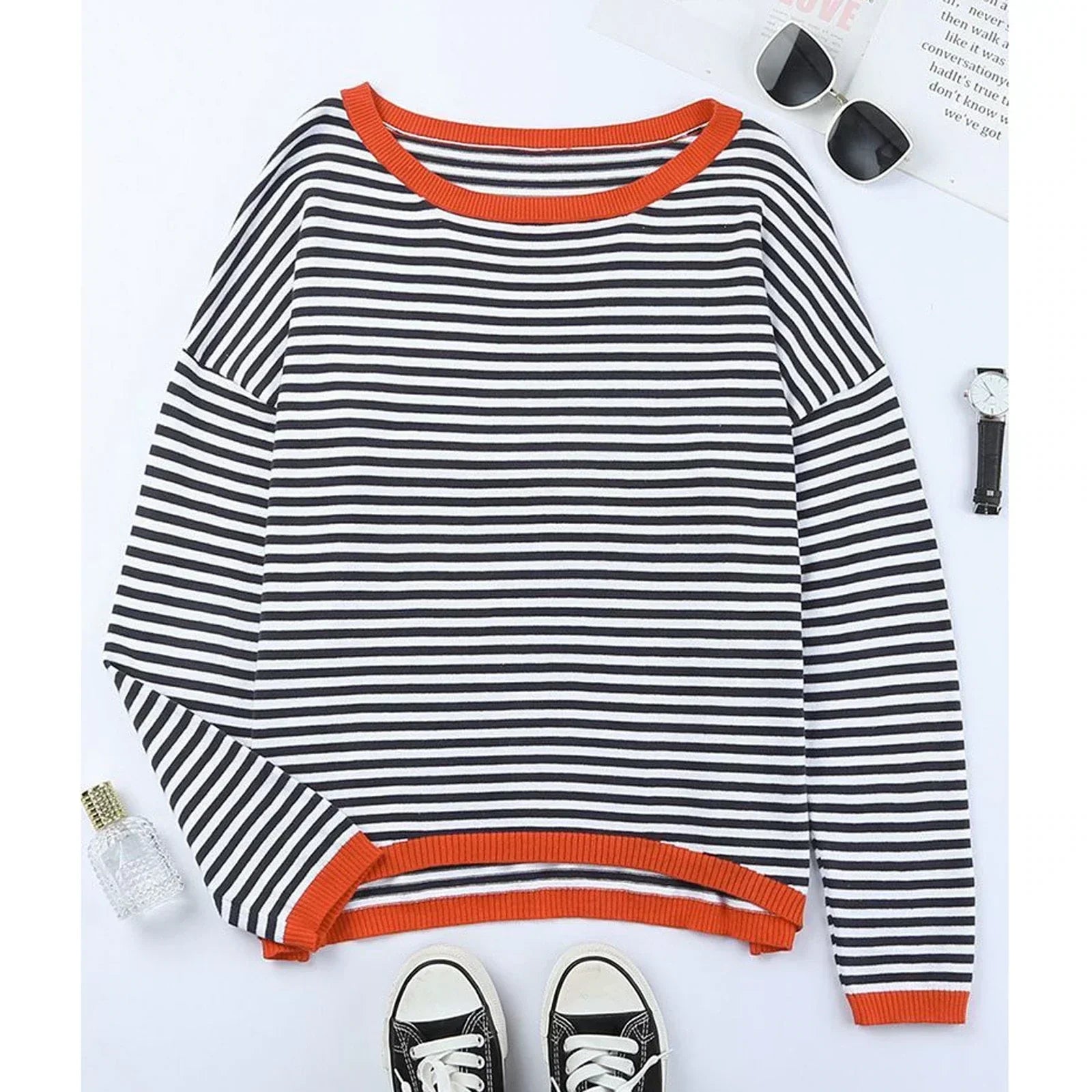 Camicia a righe traspirante