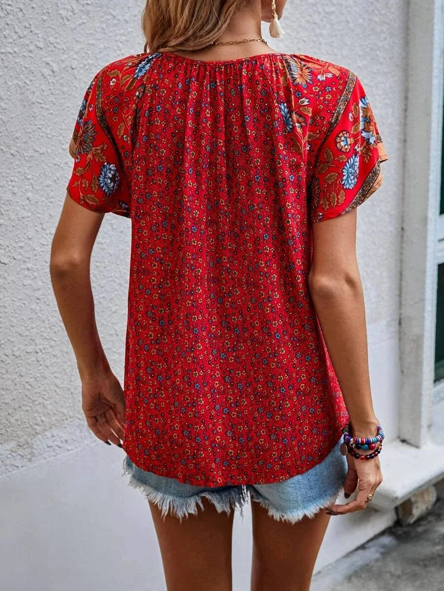 Blusa Kataleya donna manica corta versatile fresca e casual