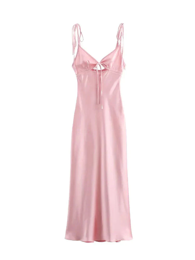 Bellamy | Vestido Maxi de Satén Sin Mangas