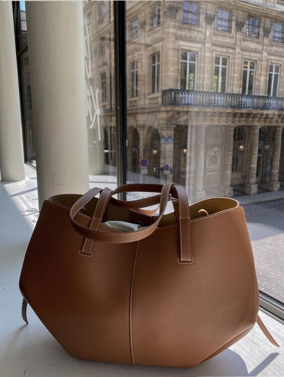 BOLSO CELESTE – SHOPPER GRANDE DE HOMBRO EN POLIPIEL
