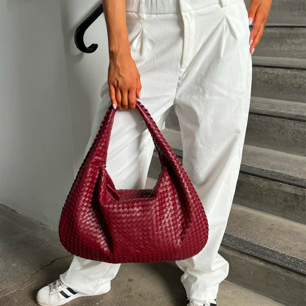BOLSO CAPRI  SHOPPER TEJIDO EN POLIPIEL PARA HOMBRO O MANO