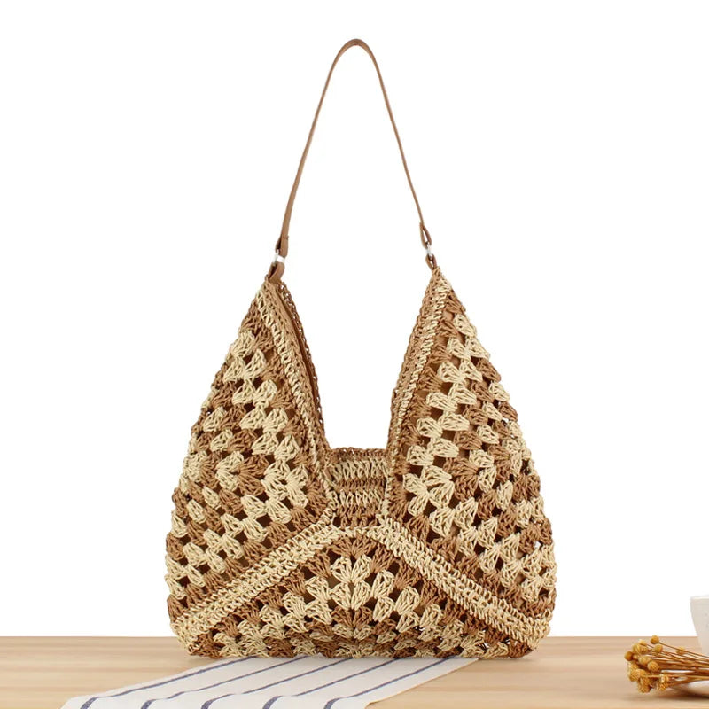 BOLSO ISLA – DE PAJA GRANDE DE HOMBRO TIPO HOBO