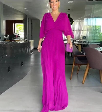 AMAYA VESTIDO CLÁSICO PLISADO