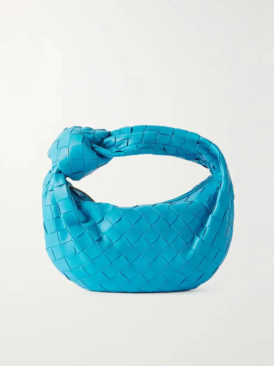 BOLSO CAMILA – PEQUEÑO TEJIDO CON CIERRE DE CREMALLERA Y NUDO DE MANO