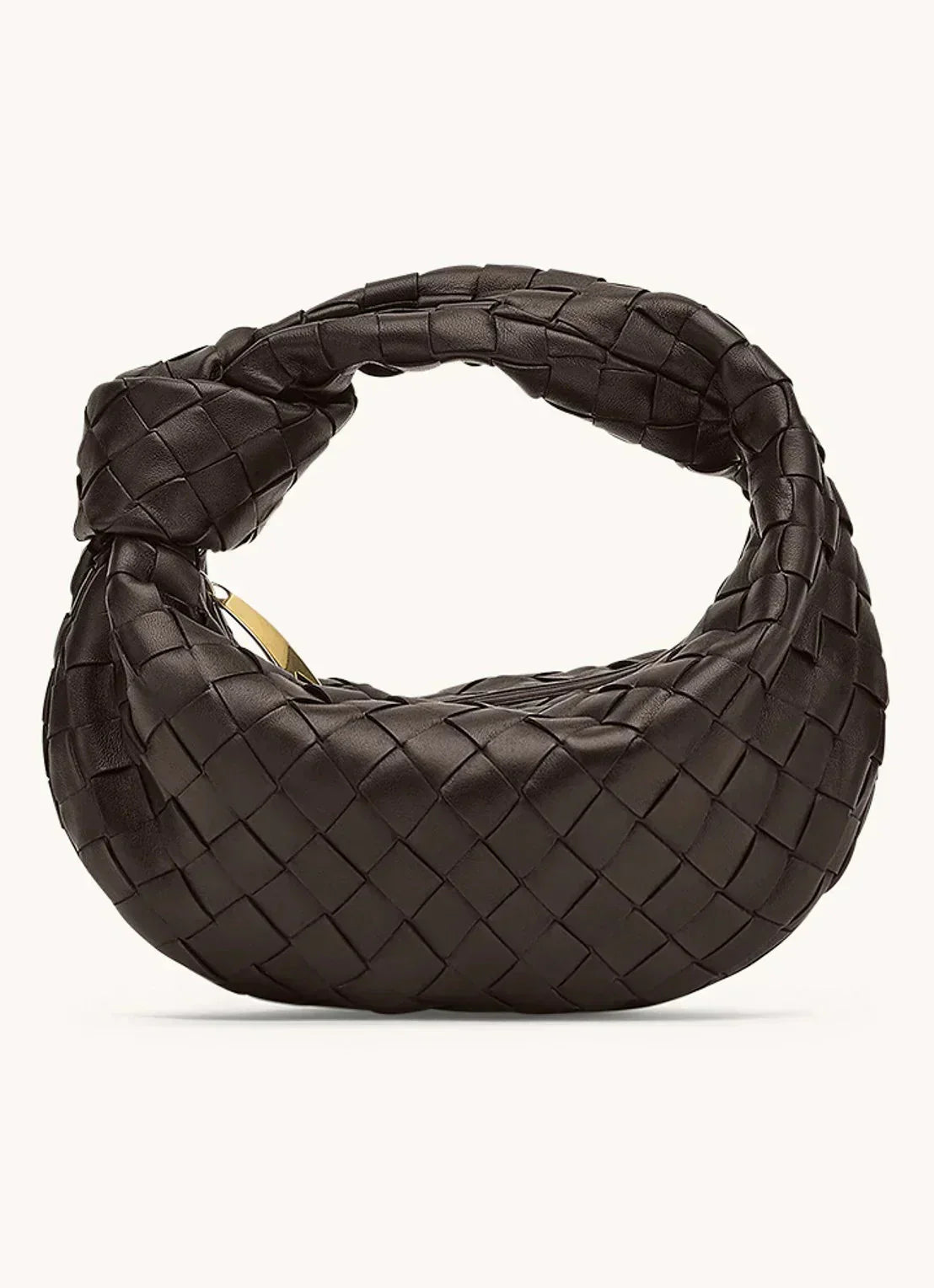 BOLSO CAMILA – PEQUEÑO TEJIDO CON CIERRE DE CREMALLERA Y NUDO DE MANO