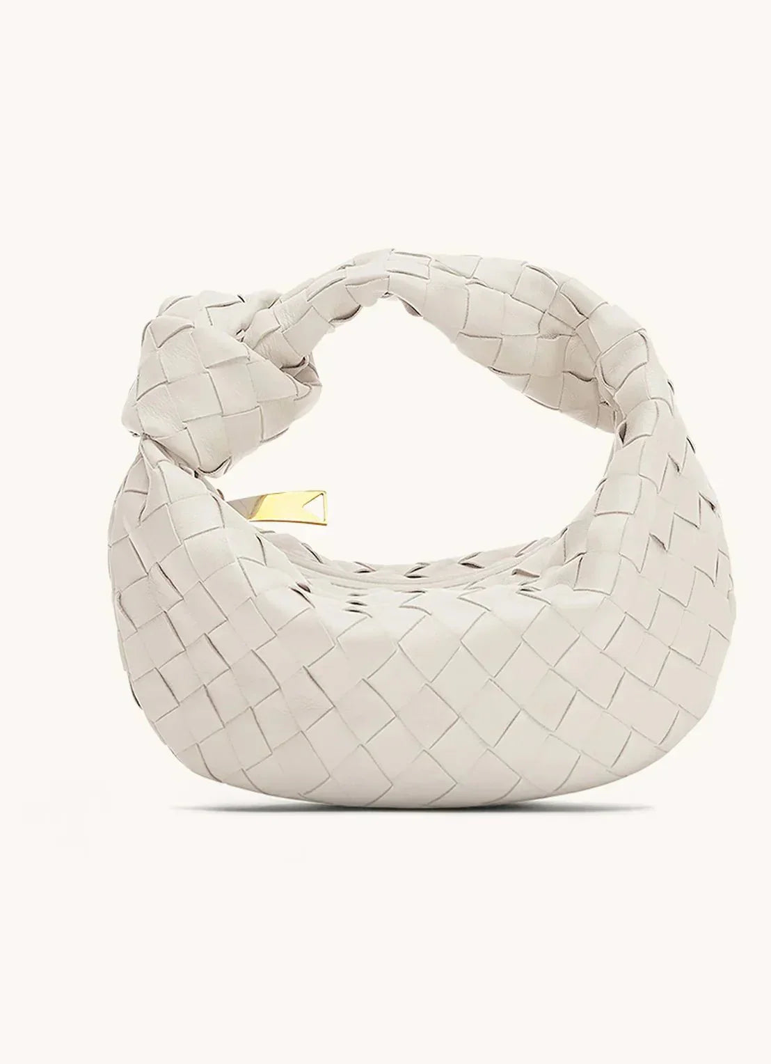 BOLSO CAMILA – PEQUEÑO TEJIDO CON CIERRE DE CREMALLERA Y NUDO DE MANO