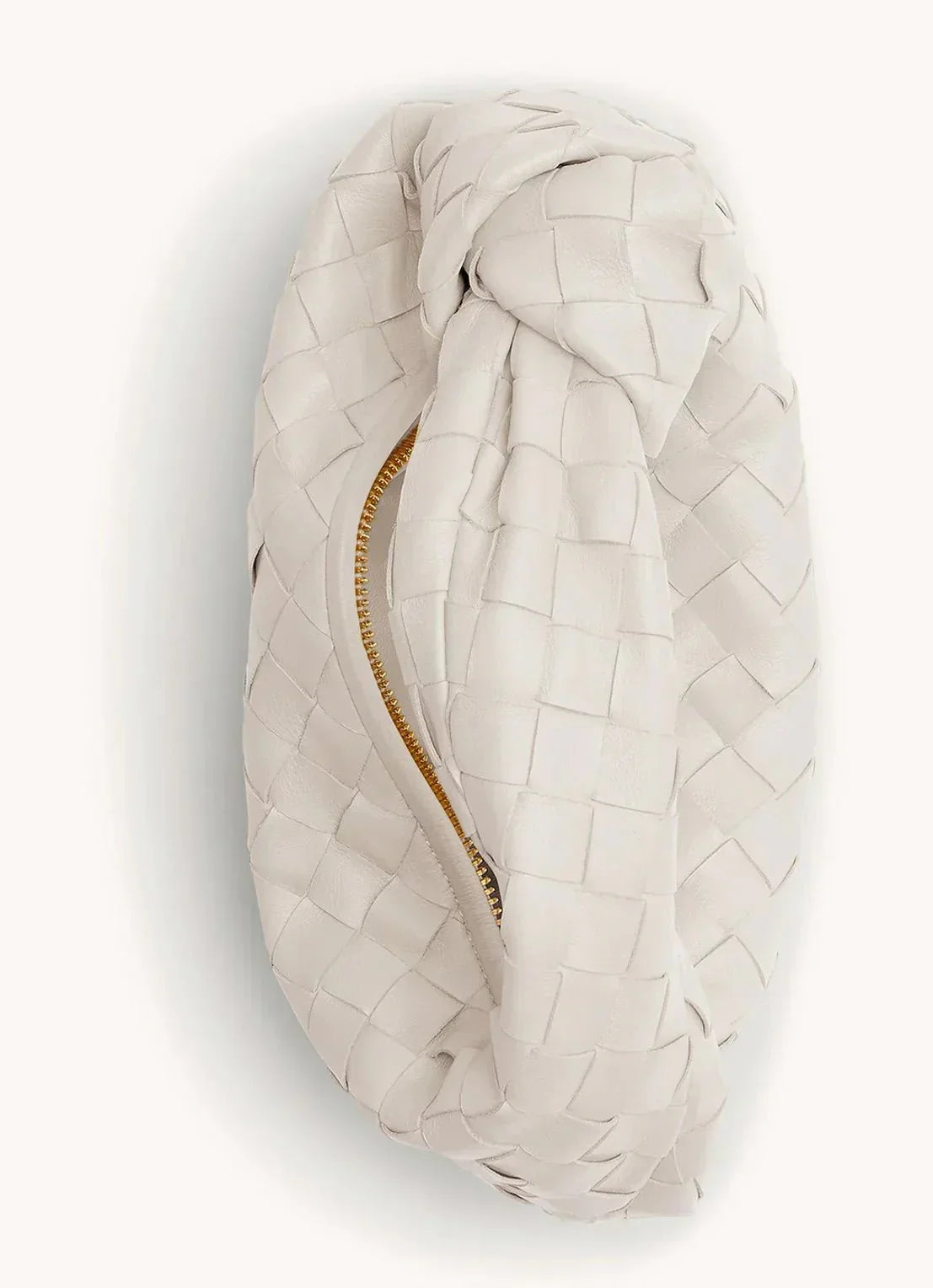 BOLSO CAMILA – PEQUEÑO TEJIDO CON CIERRE DE CREMALLERA Y NUDO DE MANO