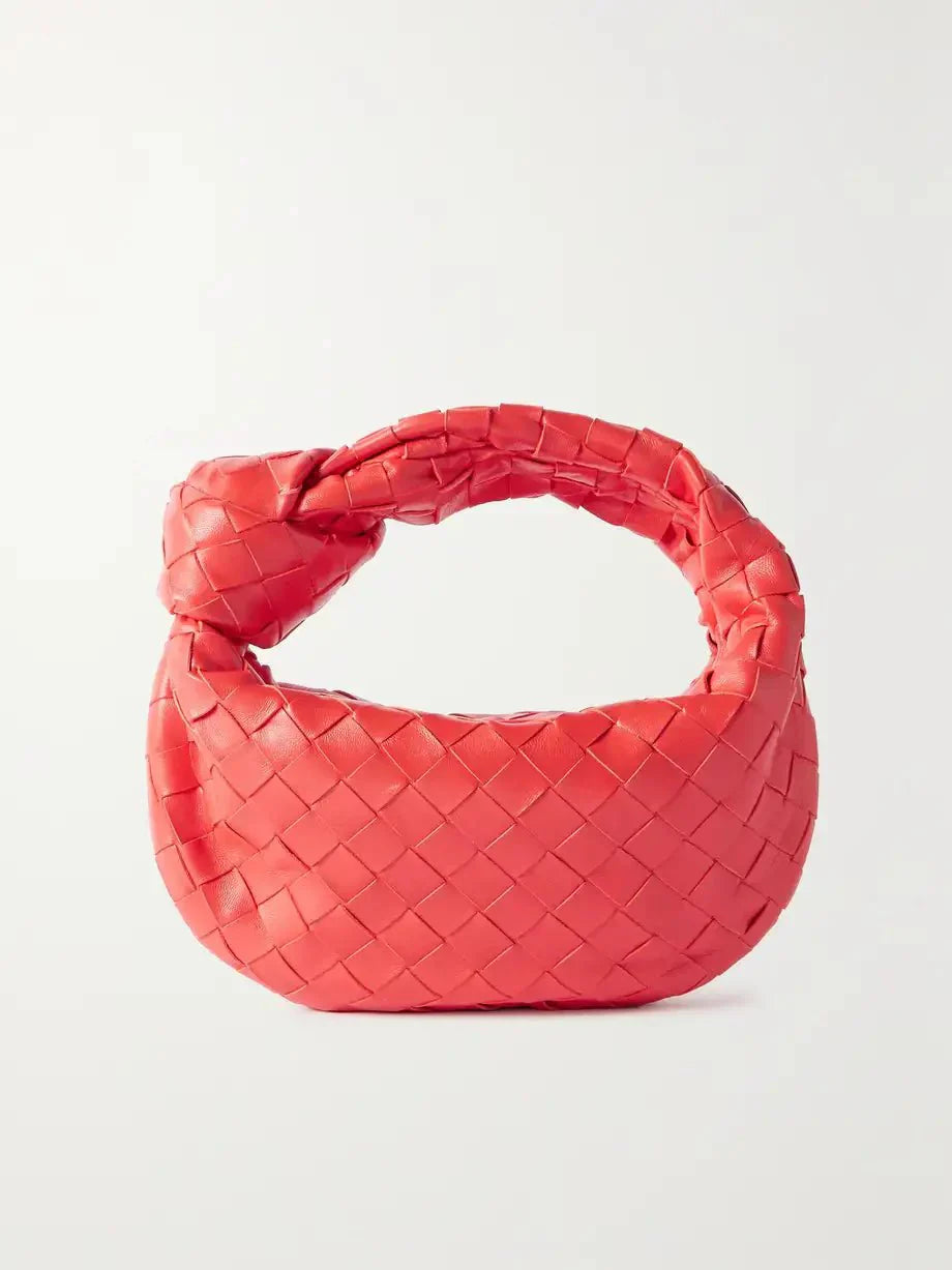 BOLSO CAMILA – PEQUEÑO TEJIDO CON CIERRE DE CREMALLERA Y NUDO DE MANO