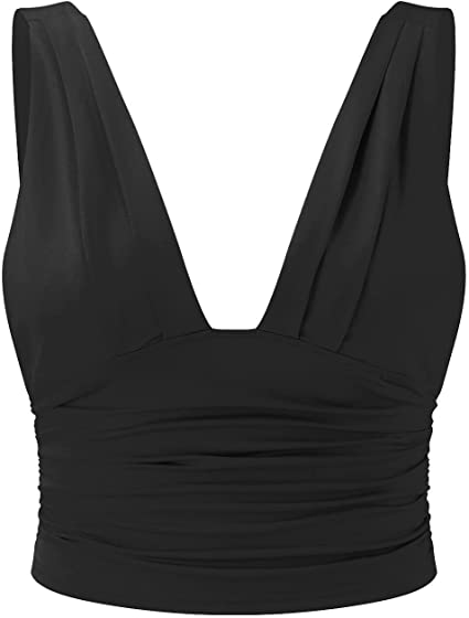 Giselle - Top elegante senza maniche con scollo a V