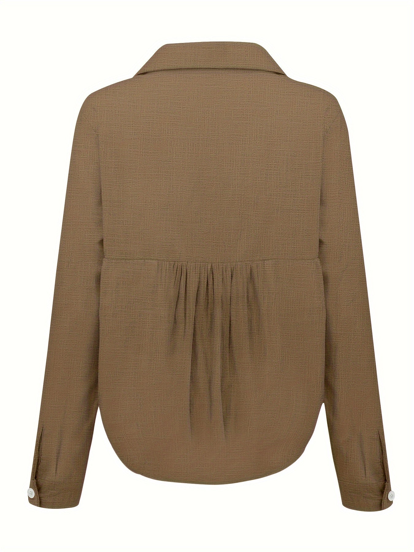 Camicia donna lino maniche lunghe casual per primavera autunno
