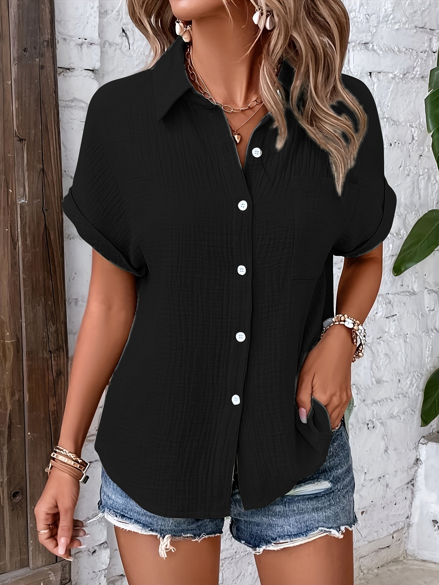 Nicole | Camicia casual in cotone