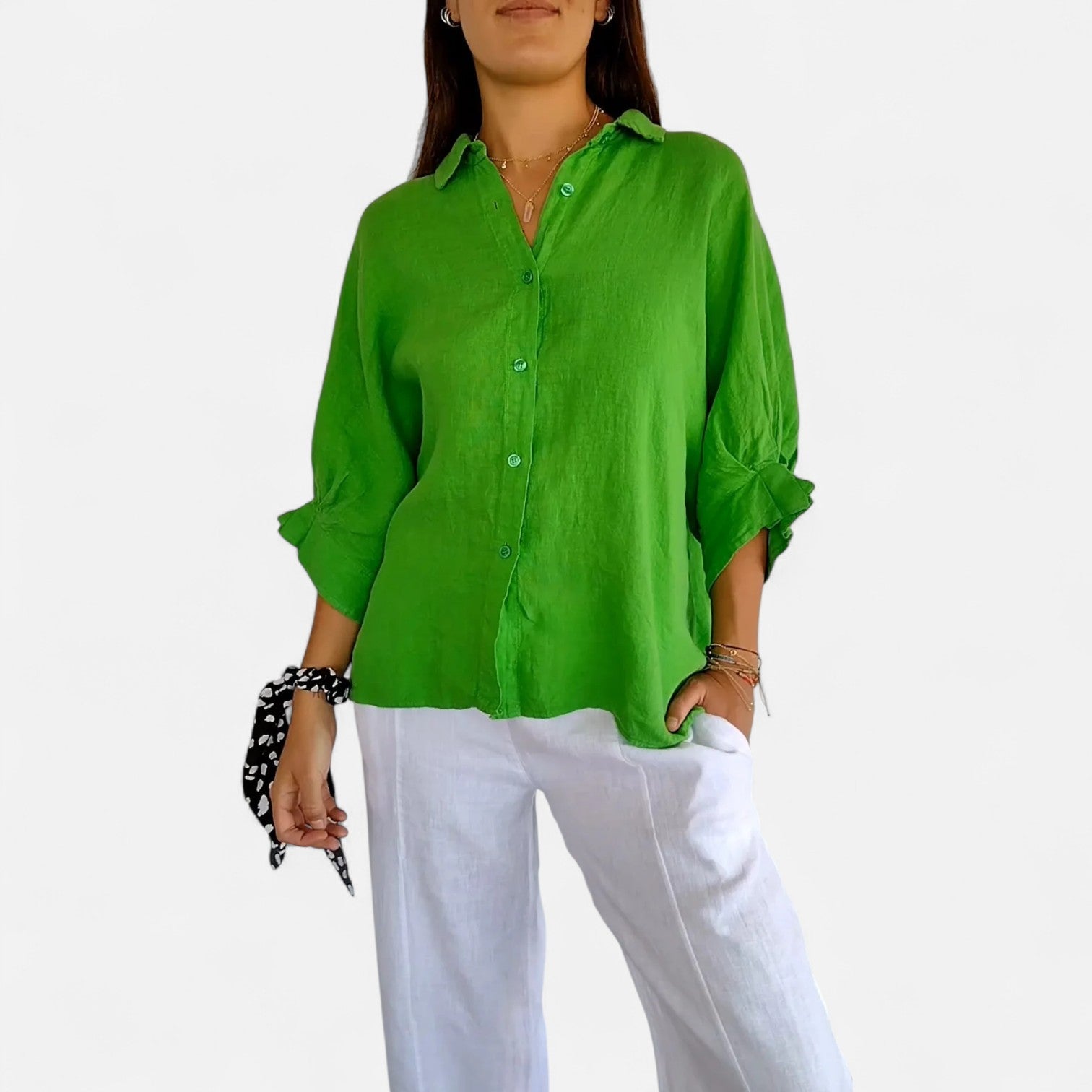 Old Monarchy | Camicia estiva da donna in lino - grazia senza sforzo, eleganza traspirante