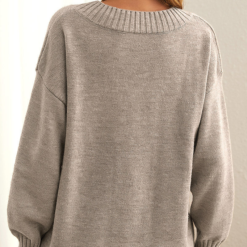 AELIANA – JERSEY DE CASHMERE CON ESCOTE EN V