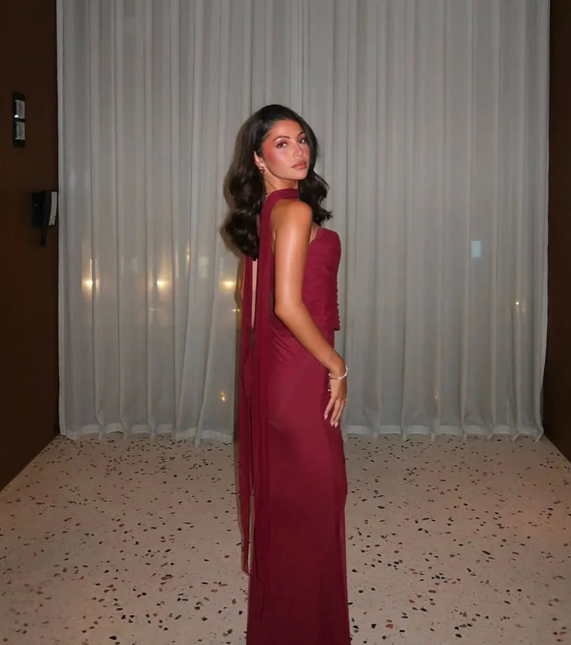 Aniyah | Vestido Maxi Bodycon Sin Tirantes