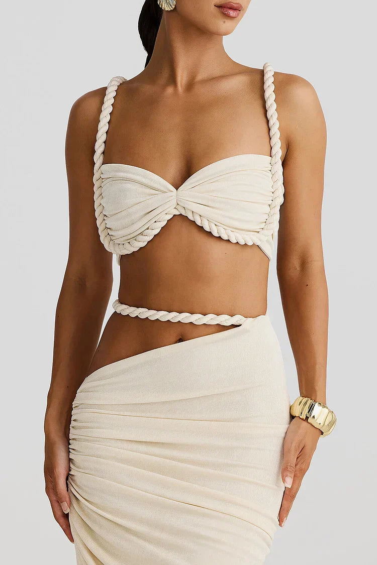 Alani | Falda Maxi Con Cutouts y Fruncidos