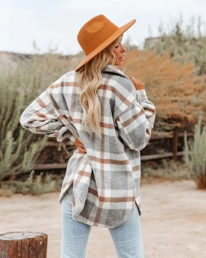 Camicia da donna a quadri rustici