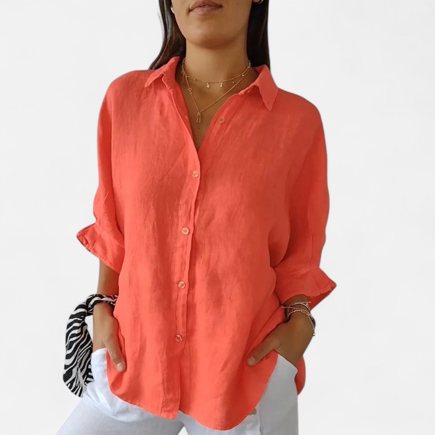 Old Monarchy | Camicia estiva da donna in lino - grazia senza sforzo, eleganza traspirante