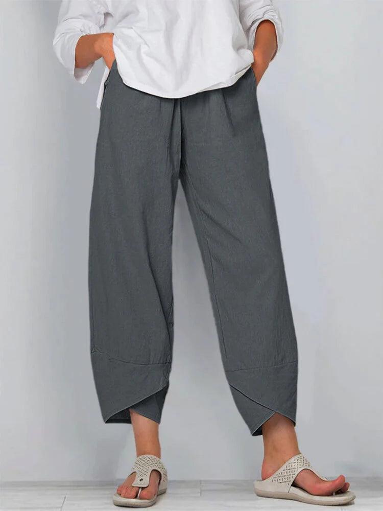 PANTALONES CASUALES NOVENA DE ALGODÓN Y LINO ECOLÓGICOS