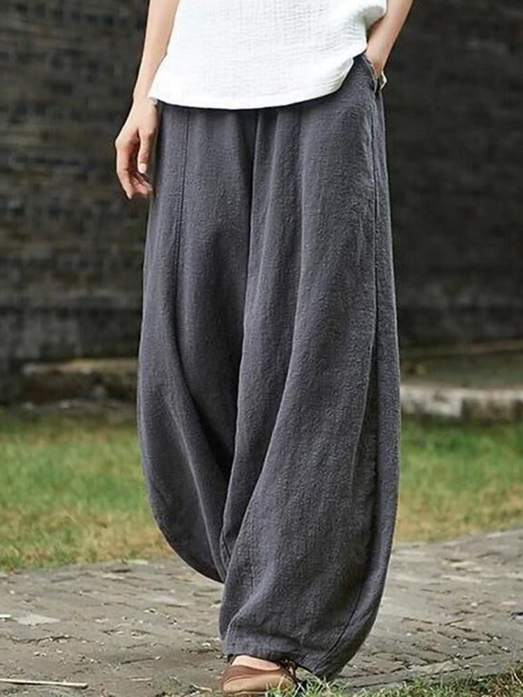 PANTALONES CASUALES VINTAGE CON BOLSILLOS – ESTILO LANTERN