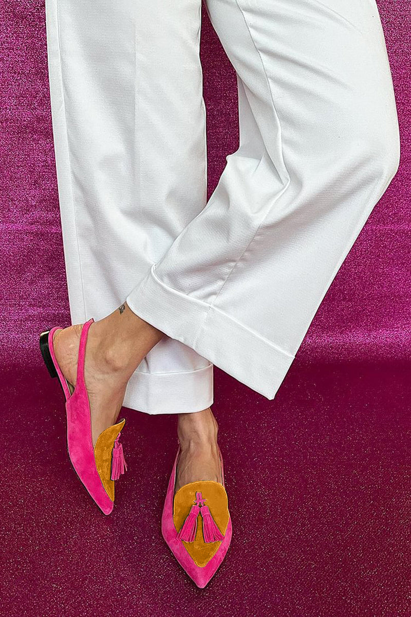 ROSA™ | BAILARINAS COLORIDAS CON FLECOS Y CORREA DECORATIVA AL TOBILLO