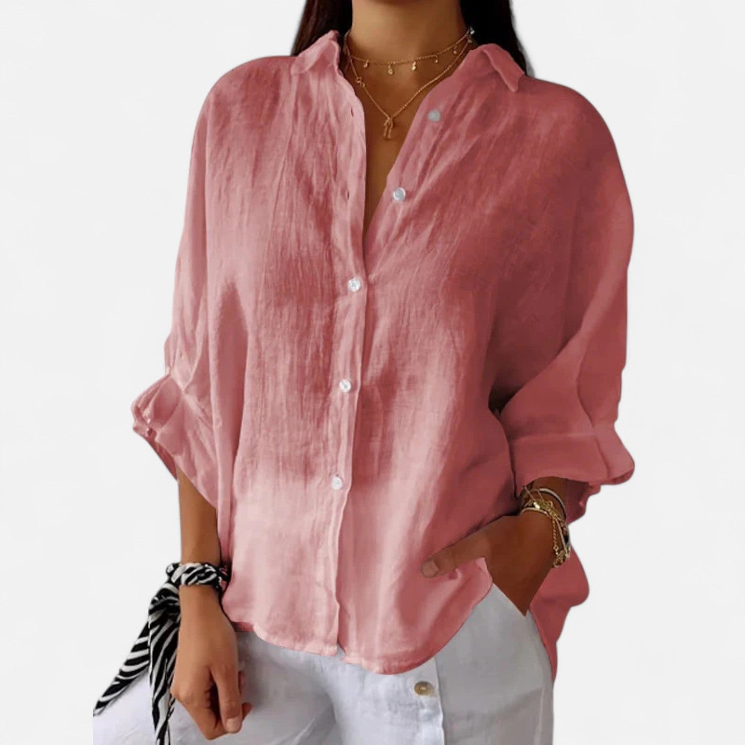 Old Monarchy | Camicia estiva da donna in lino - grazia senza sforzo, eleganza traspirante