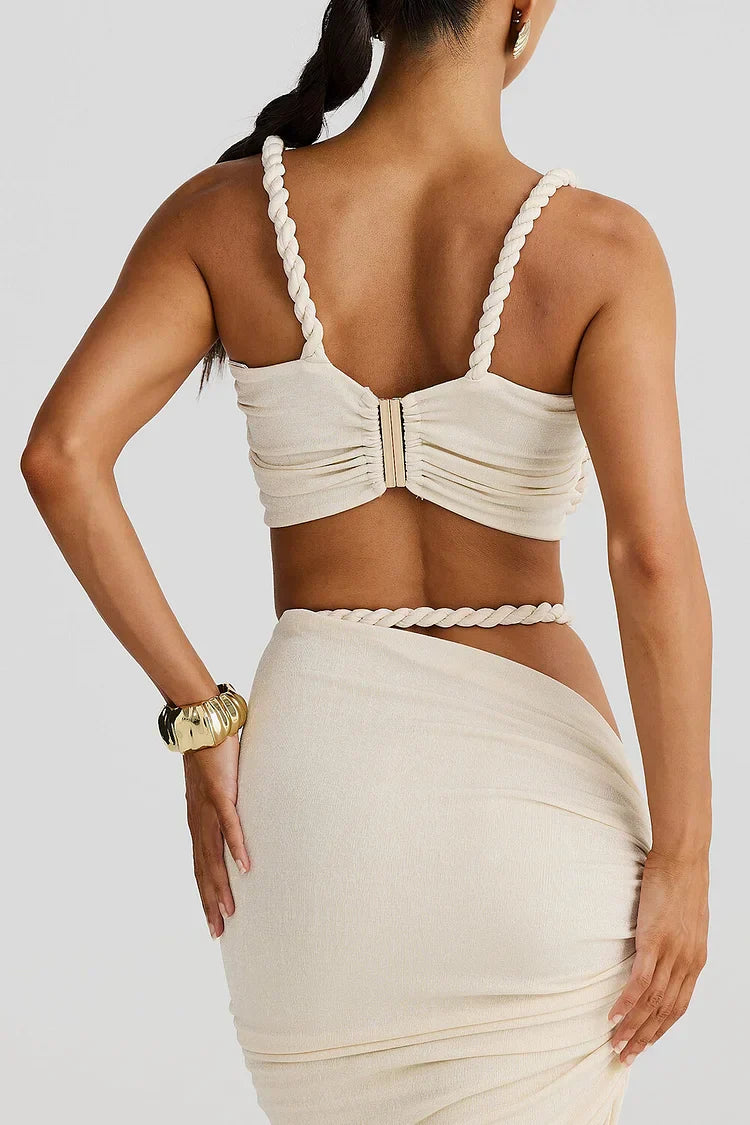 Alani | Falda Maxi Con Cutouts y Fruncidos
