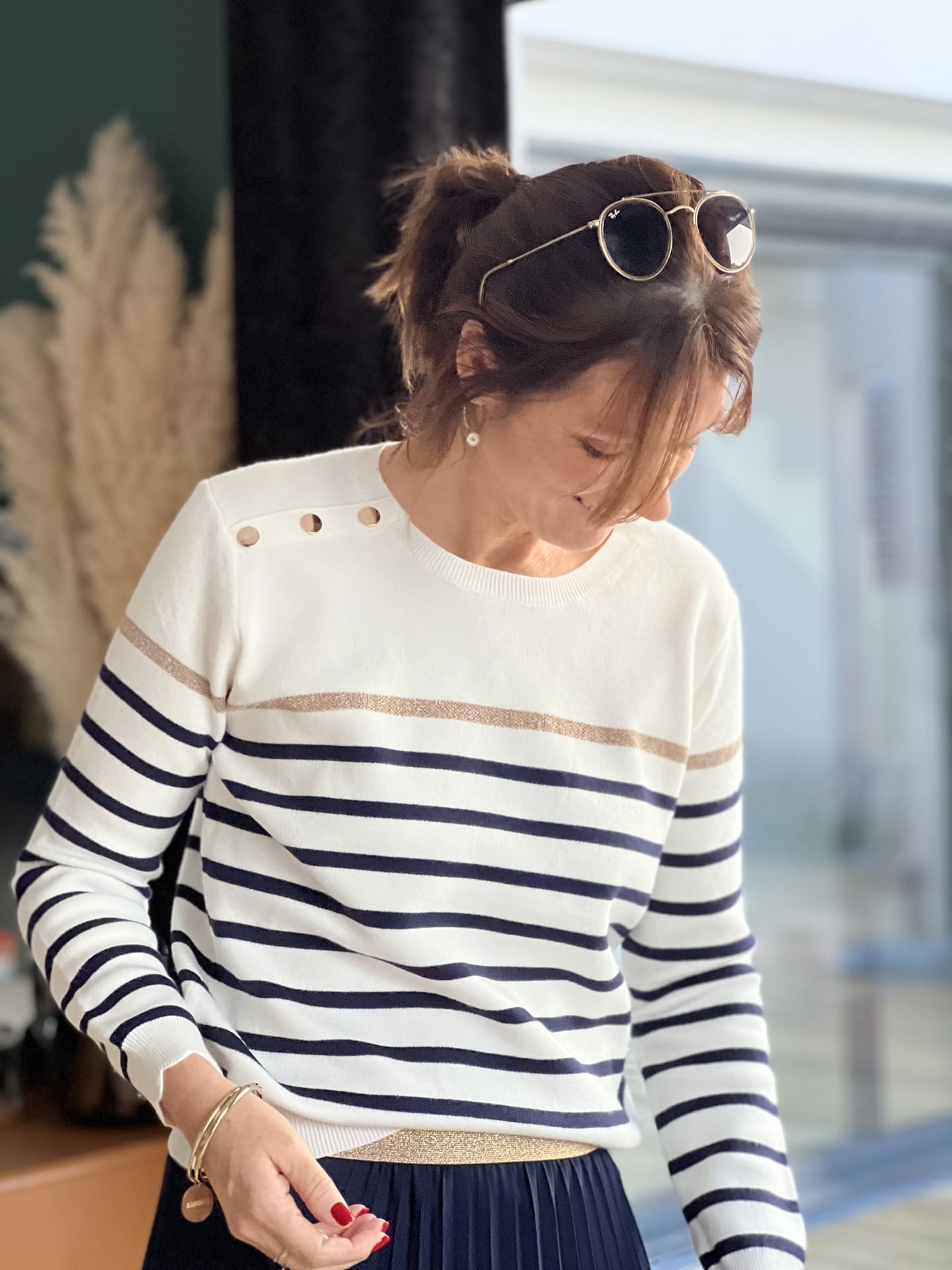LINETTE – SUÉTER MARINERO DE PUNTO FINO