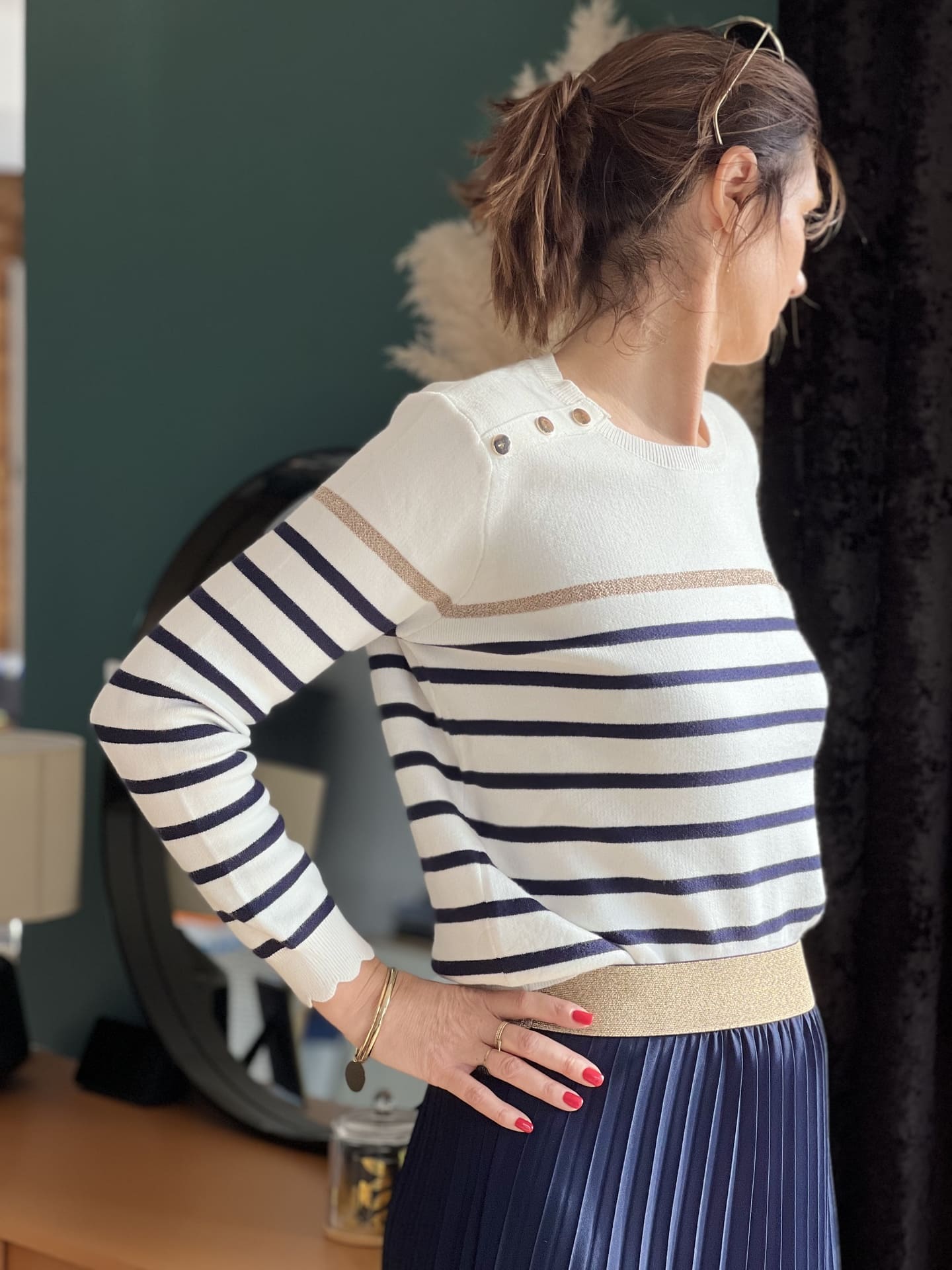 LINETTE – SUÉTER MARINERO DE PUNTO FINO