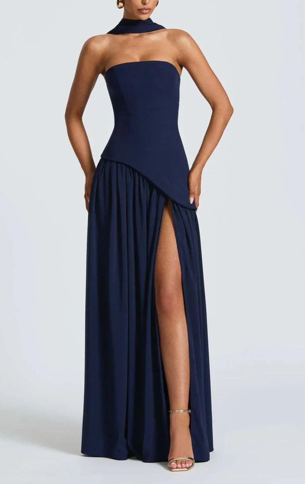 VESTIDO LARGO MOON  SIN TIRANTES