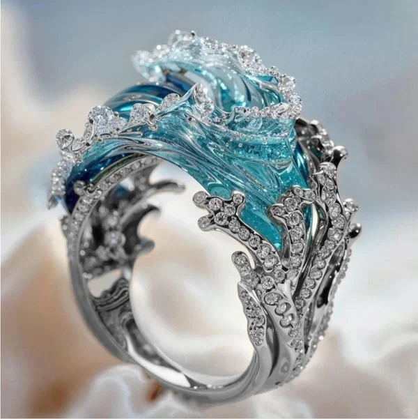 Perla | Anillo Diseño de Olas