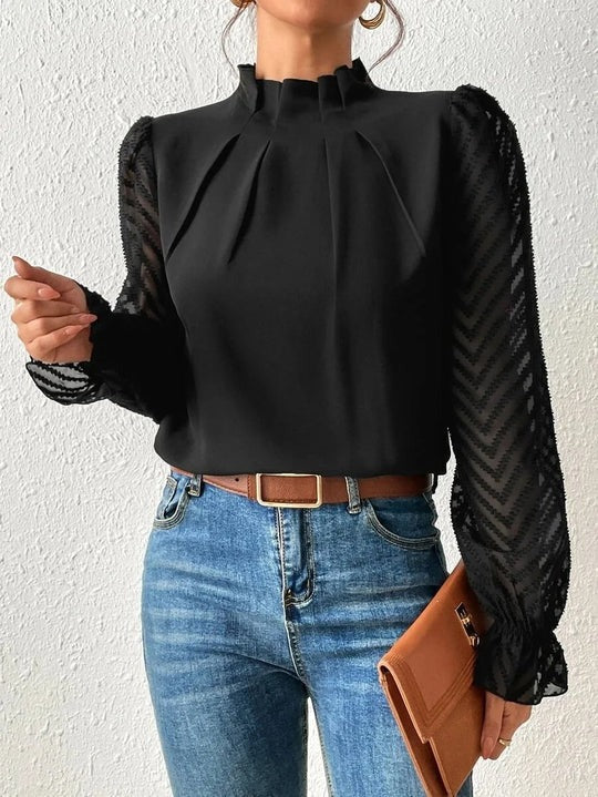 Elegante top a maniche lunghe da donna | Ideale per le giornate di relax