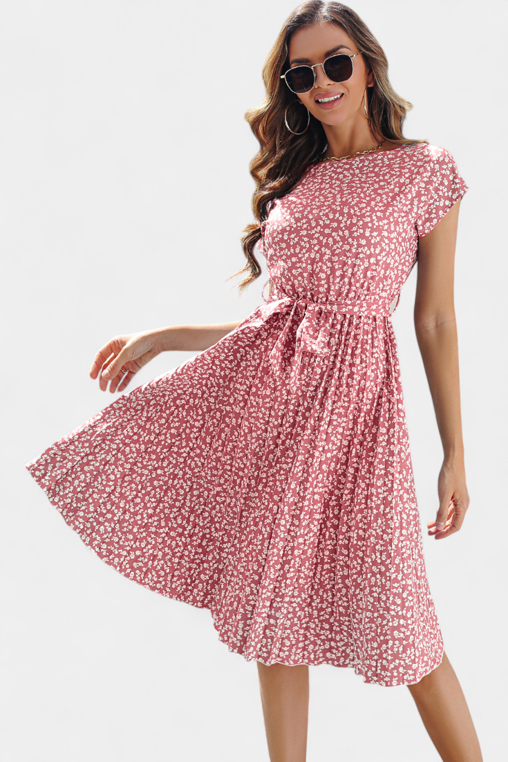 Galilea Vestido Midi Floral de Inspiración Campestre