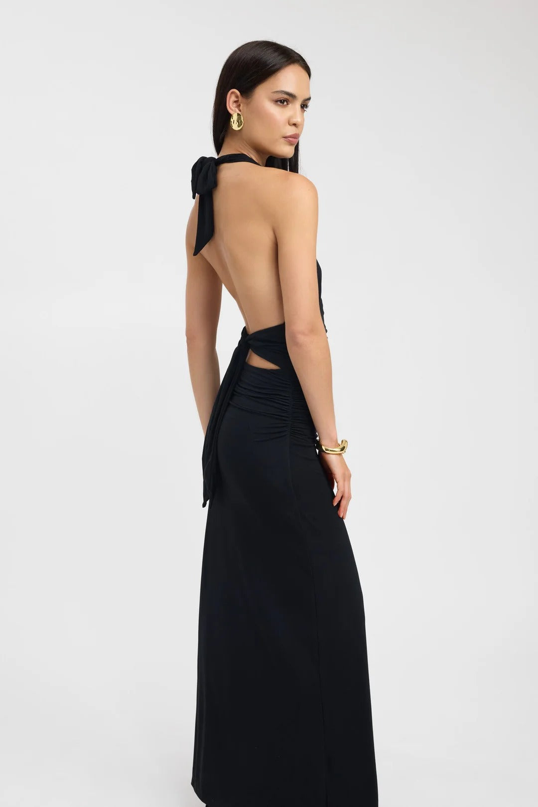 Sariah™ | Vestido maxi halter elegante