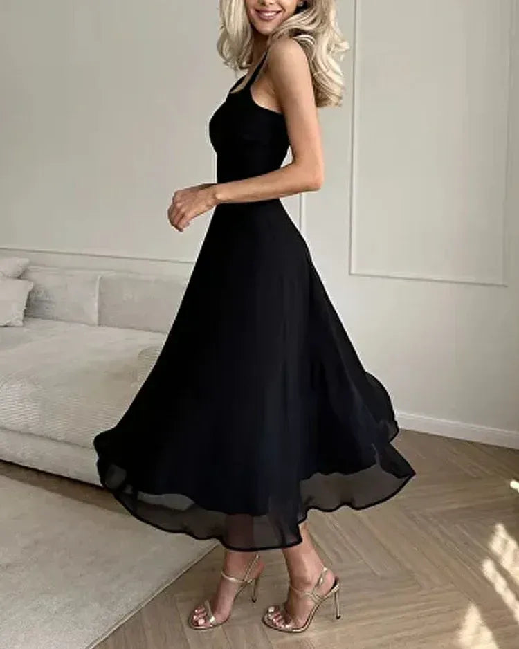 NOMI VESTIDO LARGO ELEGANTE EN CHIFFON