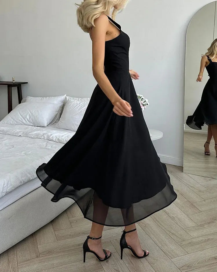 NOMI VESTIDO LARGO ELEGANTE EN CHIFFON