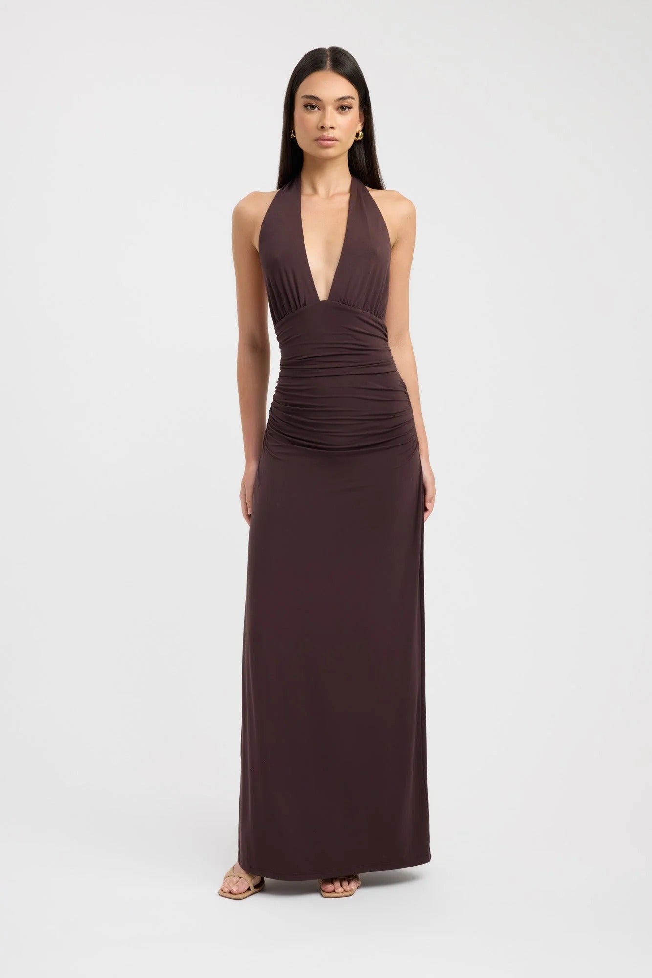 Sariah™ | Vestido maxi halter elegante
