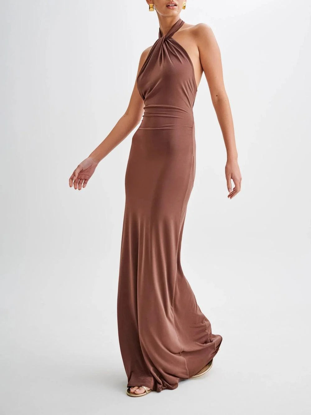 VESTIDO HALTER SATINADO JUDITH