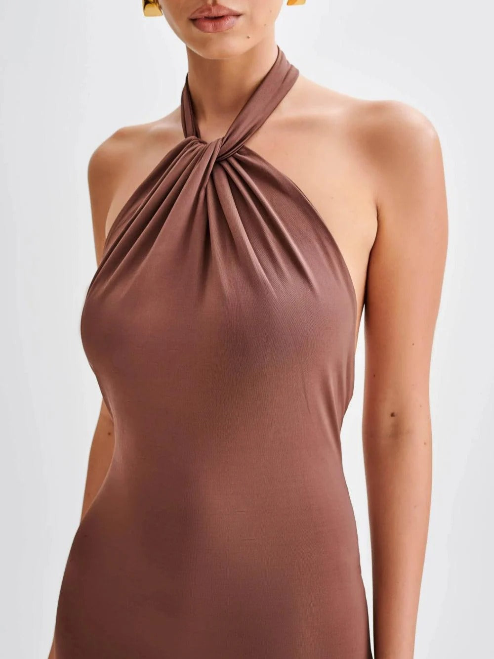 VESTIDO HALTER SATINADO JUDITH