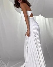 VESTIDO BLANCO PLISADO ALBA