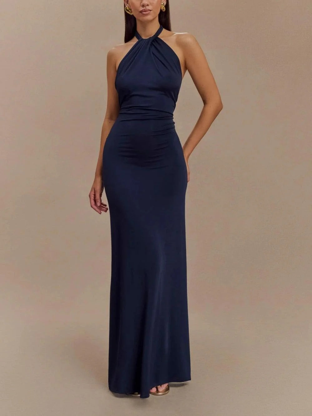 VESTIDO HALTER SATINADO JUDITH
