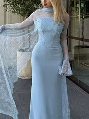 VESTIDO AJUSTADO DE ENCAJE LUNA ELEGANTE