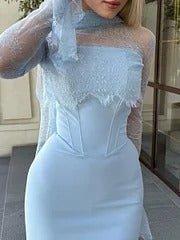 VESTIDO AJUSTADO DE ENCAJE LUNA ELEGANTE
