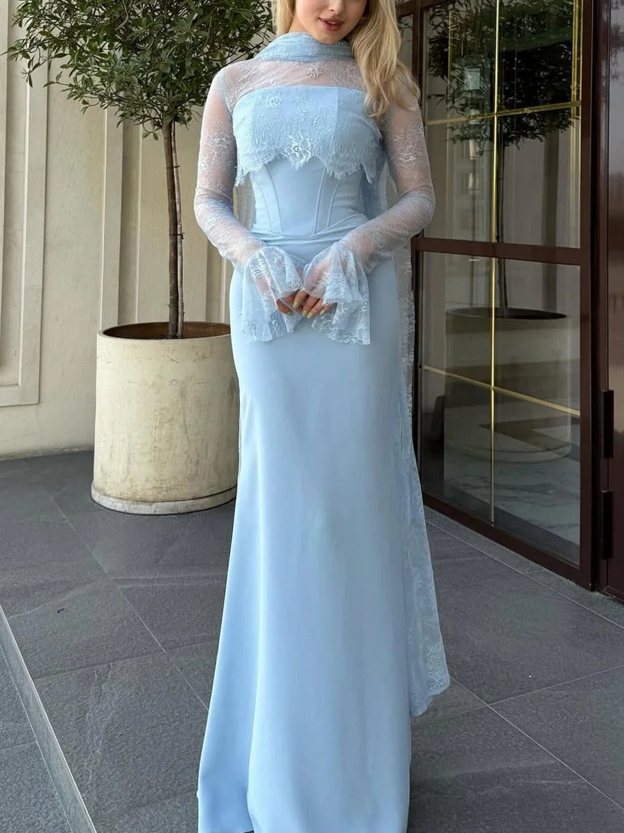 VESTIDO AJUSTADO DE ENCAJE LUNA ELEGANTE