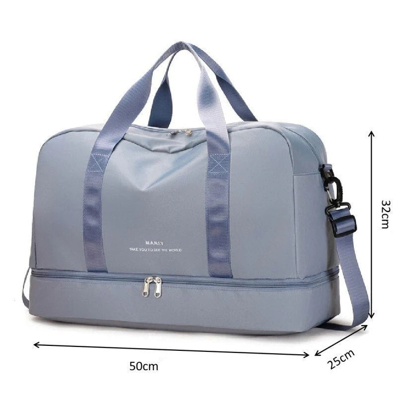 BOLSO DE VIAJE GRANDE DE NYLON IMPERMEABLE