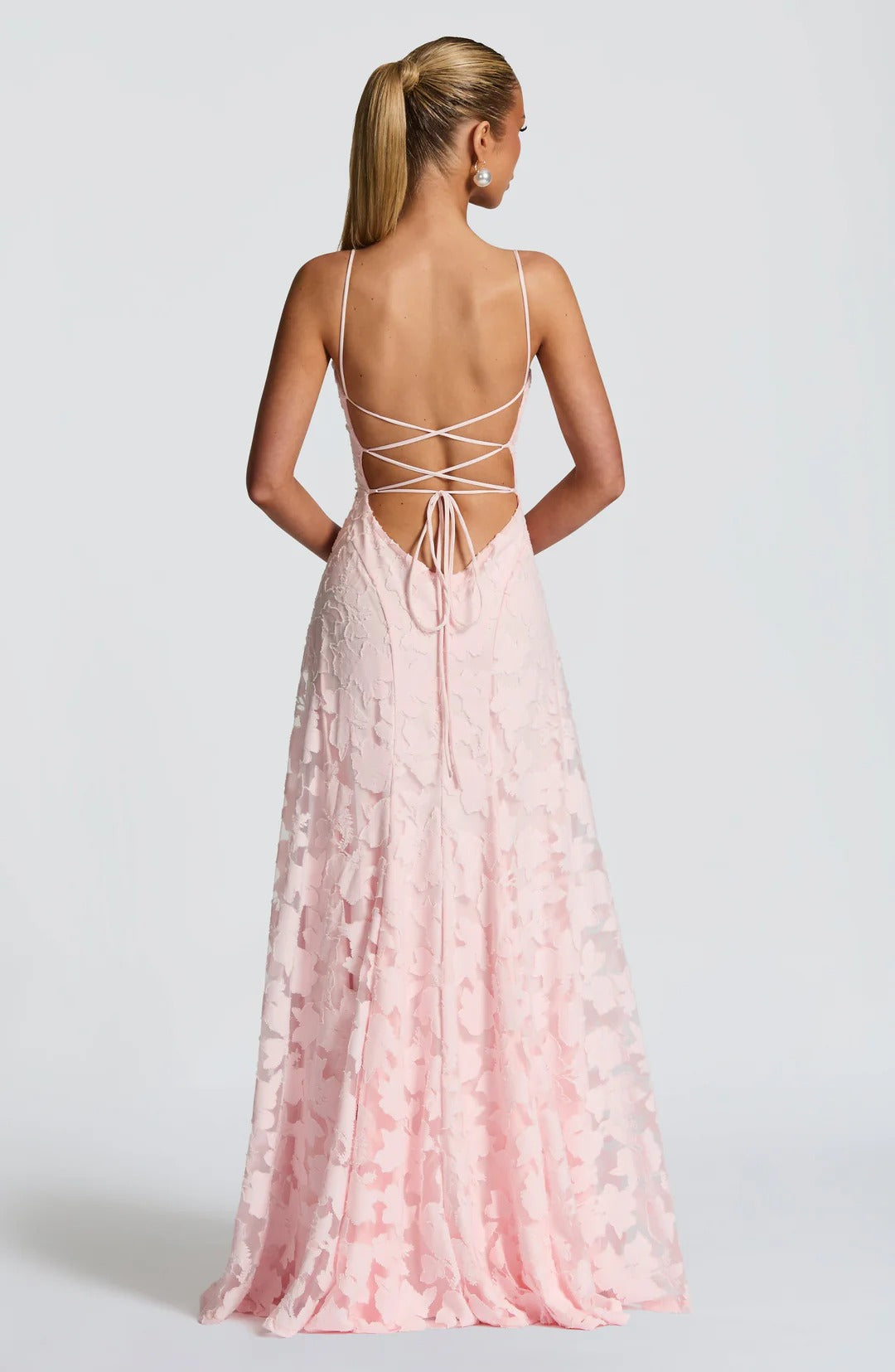 VESTIDO LARGO FRANCISA™ DE ENCAJE CON CORSET