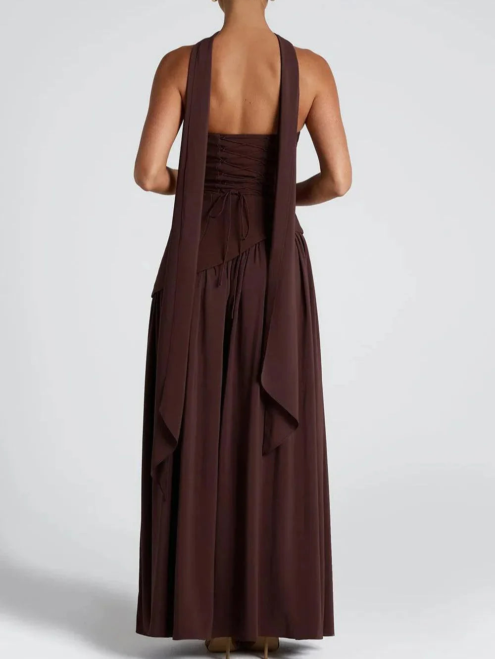 VESTIDO LARGO MOON  SIN TIRANTES